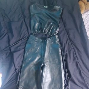 Real Leather matching set